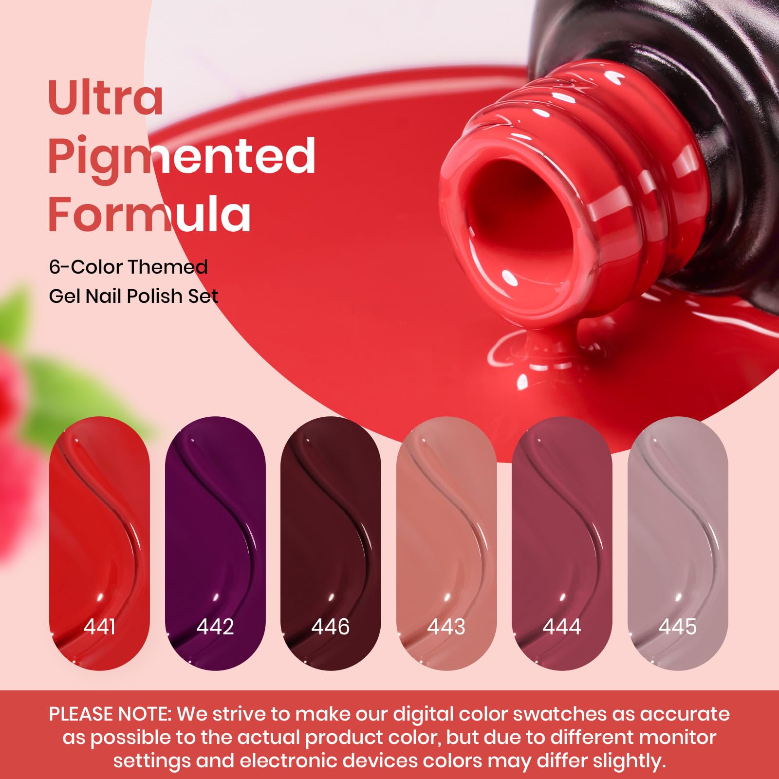Foto 4 pulgar | Set De Esmaltes En Gel Beetles, 6 Unidades, Burdeos, Rojo, Morado Y Marrón - Venta Internacional.