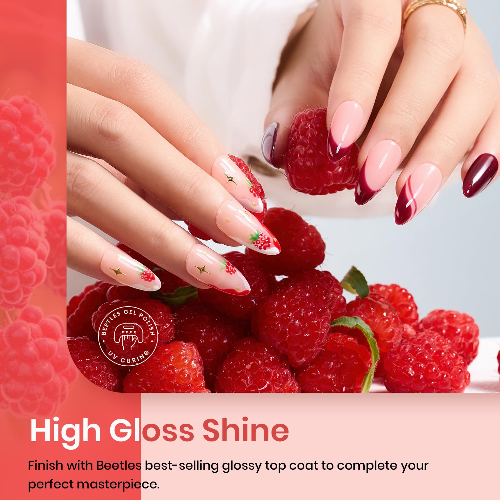 Foto 5 pulgar | Set De Esmaltes En Gel Beetles, 6 Unidades, Burdeos, Rojo, Morado Y Marrón - Venta Internacional.