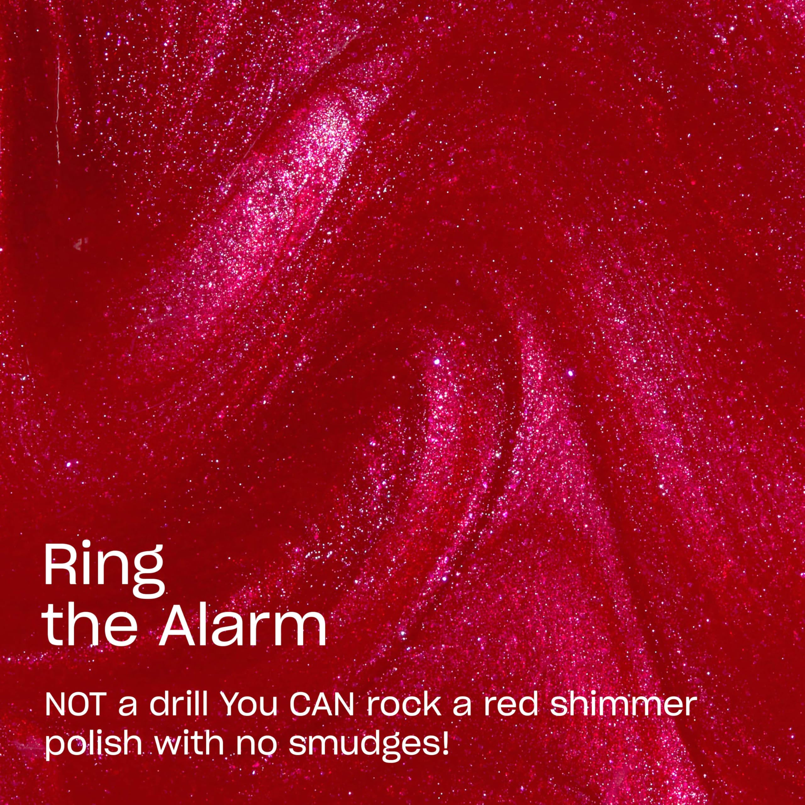 Foto 4 pulgar | Esmalte De Uñas Opi Rapidry Ring The Alarm Bright Red Shimmer - Venta Internacional.