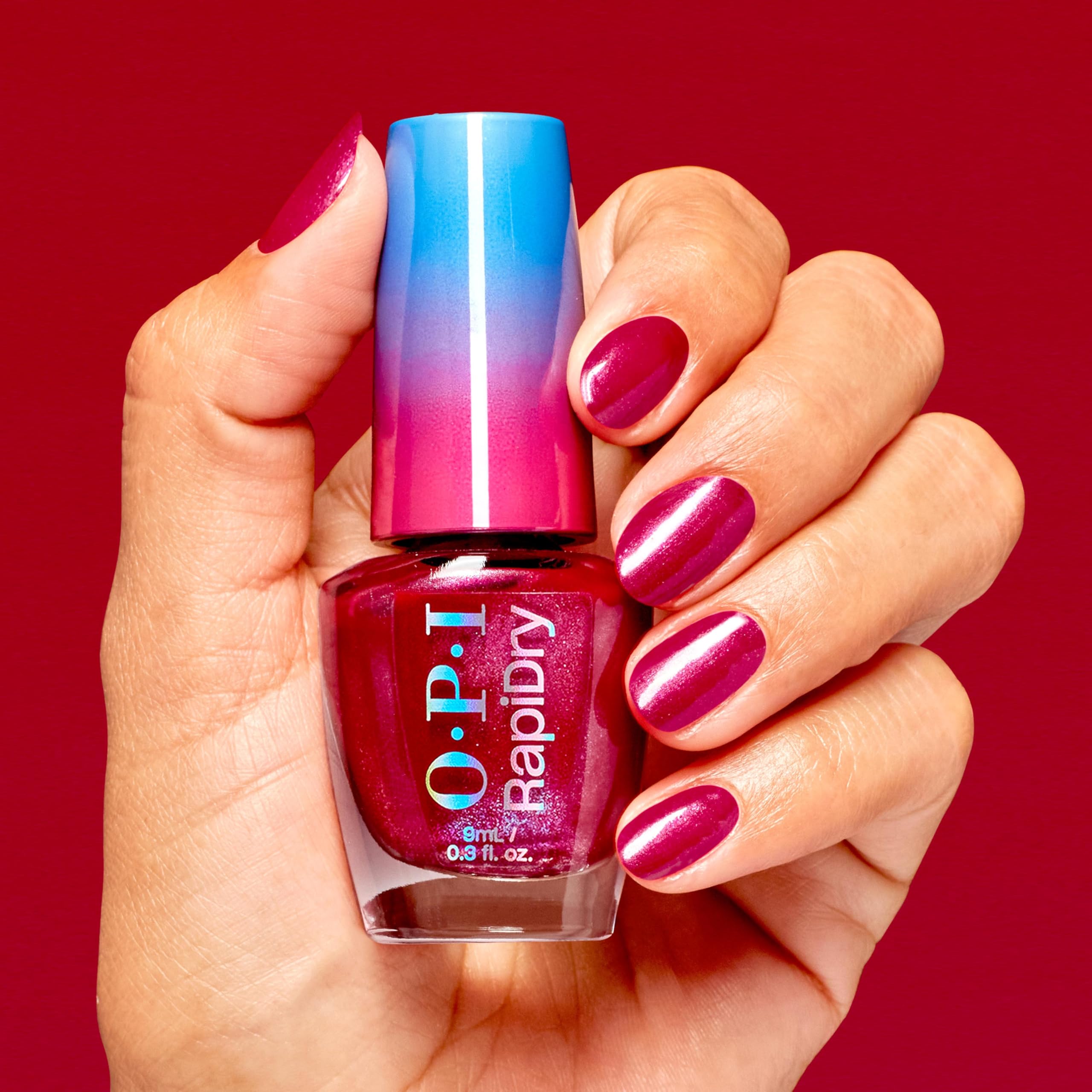 Foto 5 pulgar | Esmalte De Uñas Opi Rapidry Ring The Alarm Bright Red Shimmer - Venta Internacional.