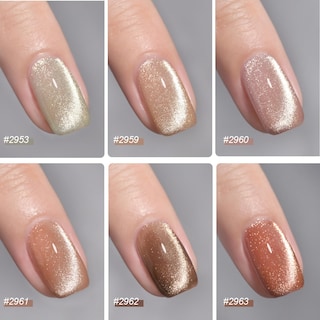 Foto 3 | Juego De Esmaltes De Uñas Gaoy Glitter Cat Eye Gel Con Imán, 7,3 Ml X 6 - Venta Internacional.