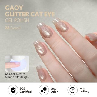 Foto 5 | Juego De Esmaltes De Uñas Gaoy Glitter Cat Eye Gel Con Imán, 7,3 Ml X 6 - Venta Internacional.