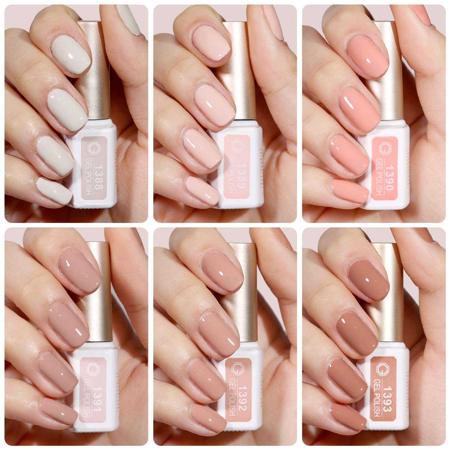 Foto 3 pulgar | Set De Esmaltes De Uñas En Gel Gaoy Nude Pink, 6 Colores, 7,3 Ml, Para Salón, Bricolaje - Venta Internacional.