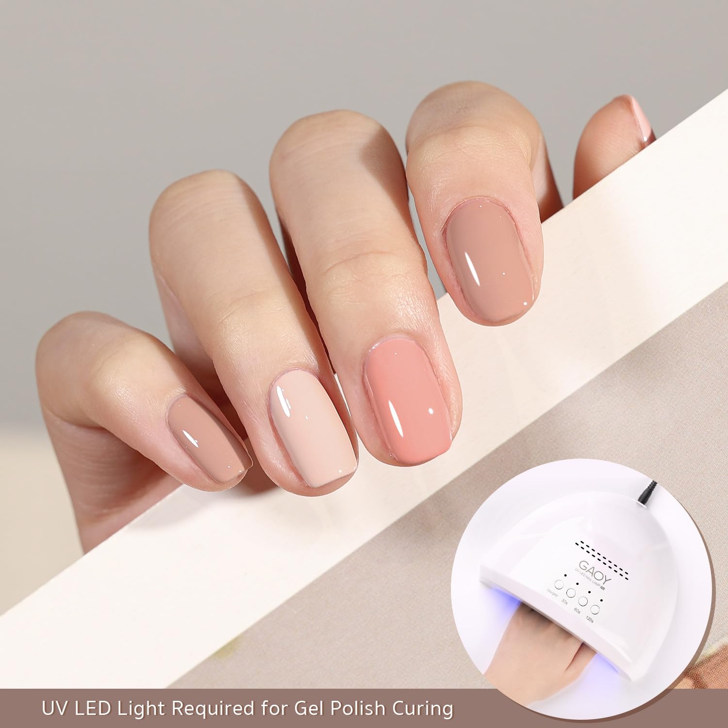 Foto 4 pulgar | Set De Esmaltes De Uñas En Gel Gaoy Nude Pink, 6 Colores, 7,3 Ml, Para Salón, Bricolaje - Venta Internacional.