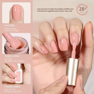 Foto 6 | Set De Esmaltes De Uñas En Gel Gaoy Nude Pink, 6 Colores, 7,3 Ml, Para Salón, Bricolaje - Venta Internacional.
