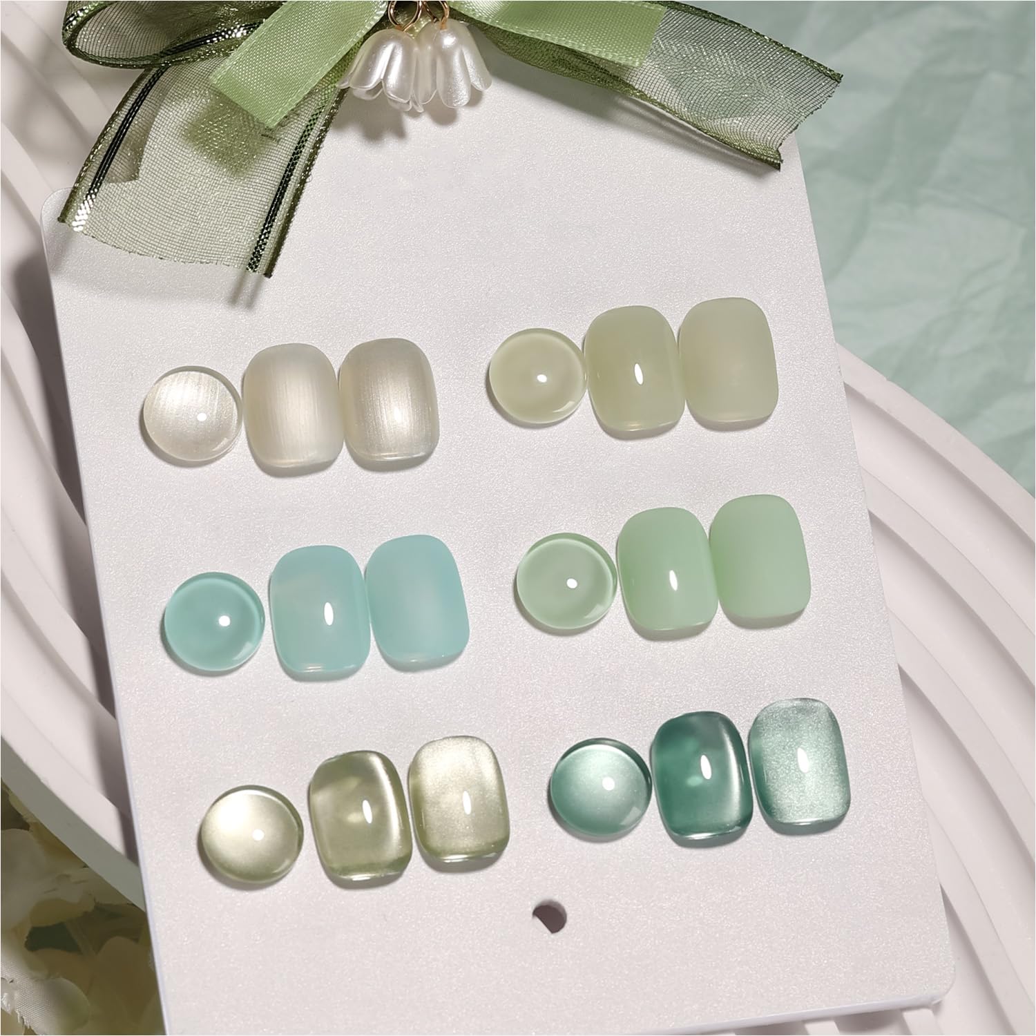 Set De Esmaltes De Uñas Gaoy Cat Eye Gel Con Imán, 6 Colores, 7,3 Ml - Venta Internacional.