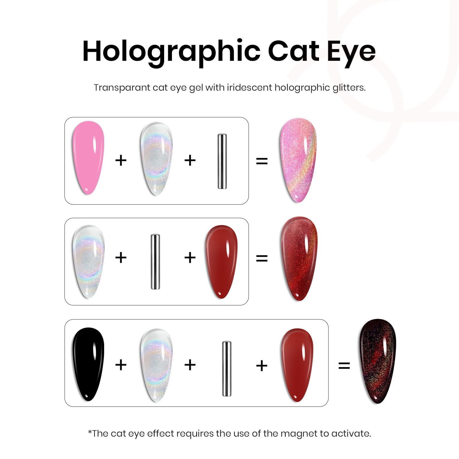 Foto 6 pulgar | Esmalte De Uñas Beetles Cat Eye Gel 15 Ml Rainbow Holographic 9d - Venta Internacional.