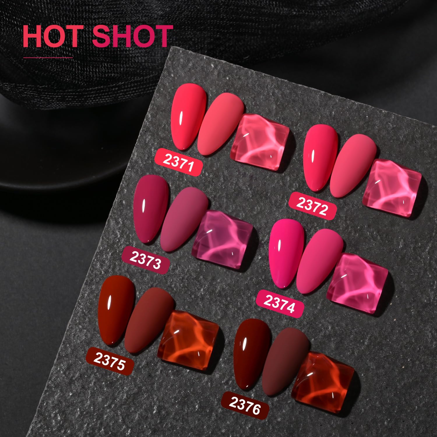Foto 2 | Set De Esmaltes De Uñas En Gel Gaoy, Rojo Intenso, Neón, 7,3 Ml X 6 Uv/led - Venta Internacional.