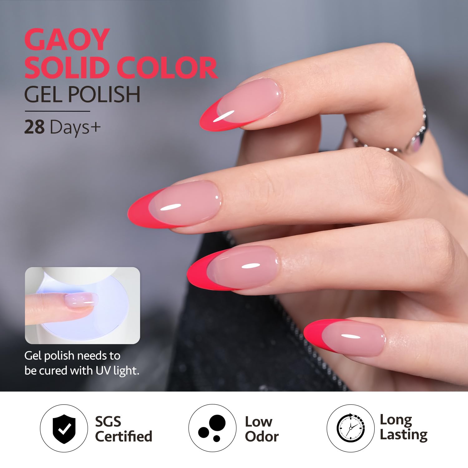 Foto 5 | Set De Esmaltes De Uñas En Gel Gaoy, Rojo Intenso, Neón, 7,3 Ml X 6 Uv/led - Venta Internacional.