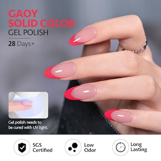 Foto 5 | Set De Esmaltes De Uñas En Gel Gaoy, Rojo Intenso, Neón, 7,3 Ml X 6 Uv/led - Venta Internacional.
