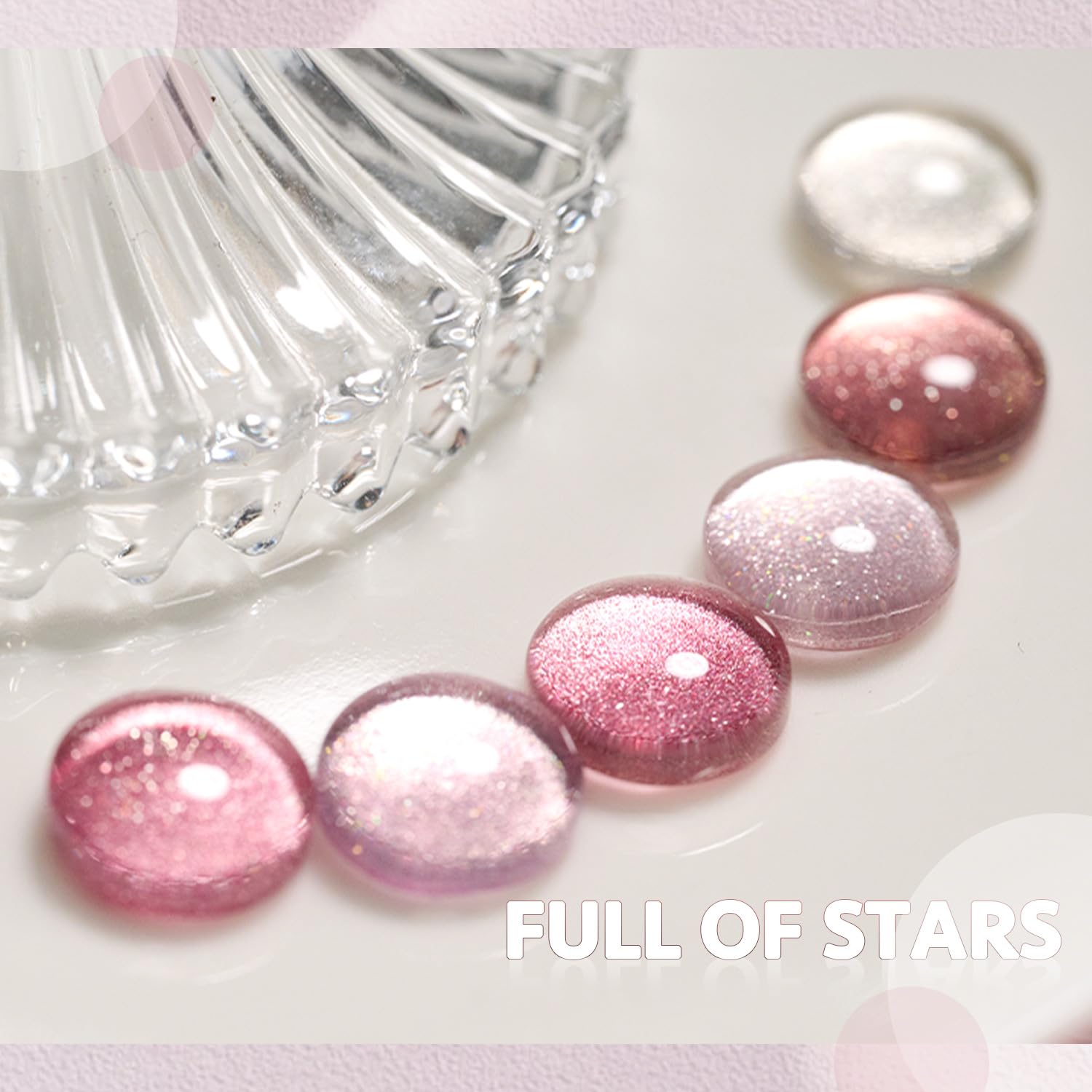 Foto 3 pulgar | Set De Esmaltes De Uñas Gaoy Glitter Cat Eye Gel Pink Galaxy 7,3 Ml X6 - Venta Internacional.