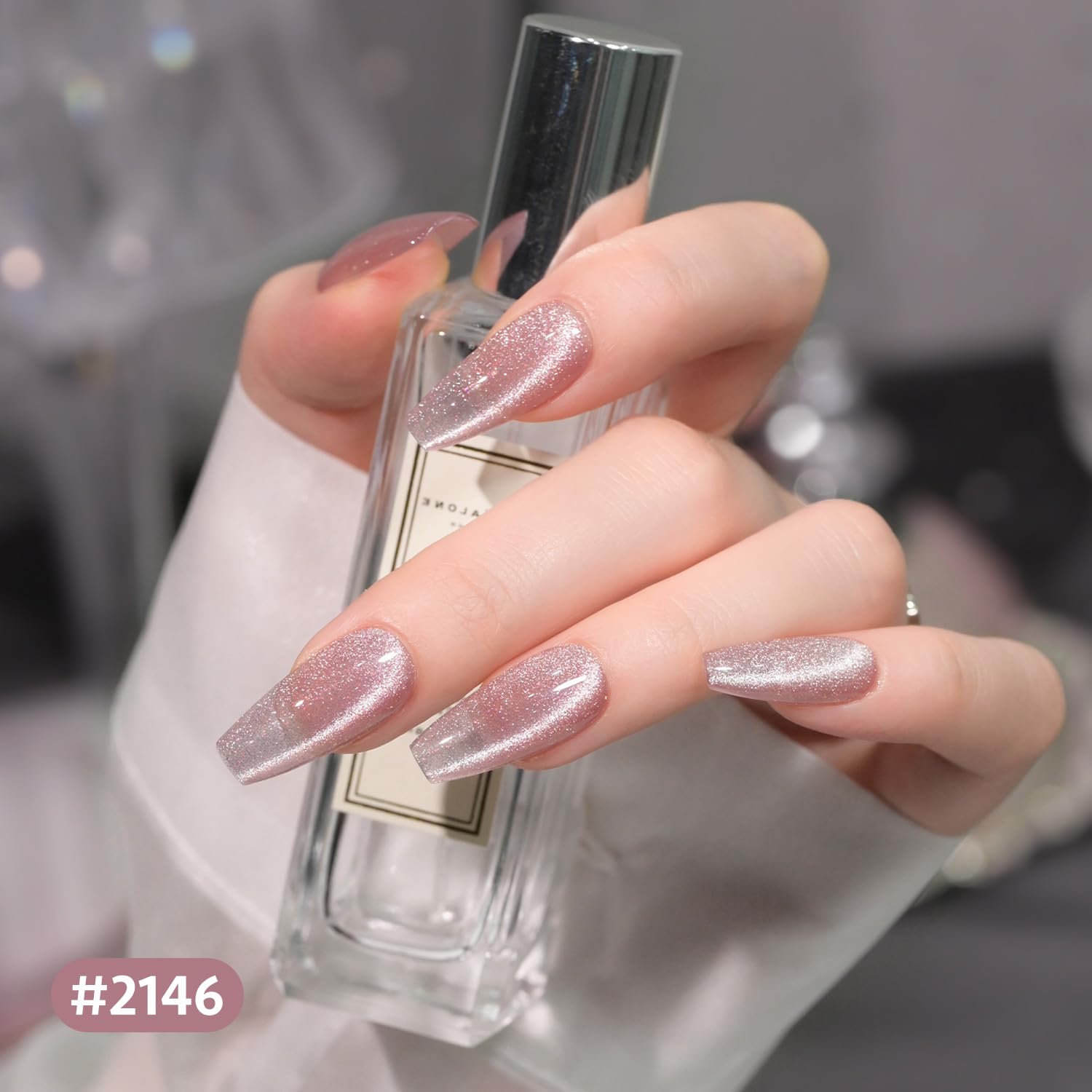 Foto 5 pulgar | Set De Esmaltes De Uñas Gaoy Glitter Cat Eye Gel Pink Galaxy 7,3 Ml X6 - Venta Internacional.