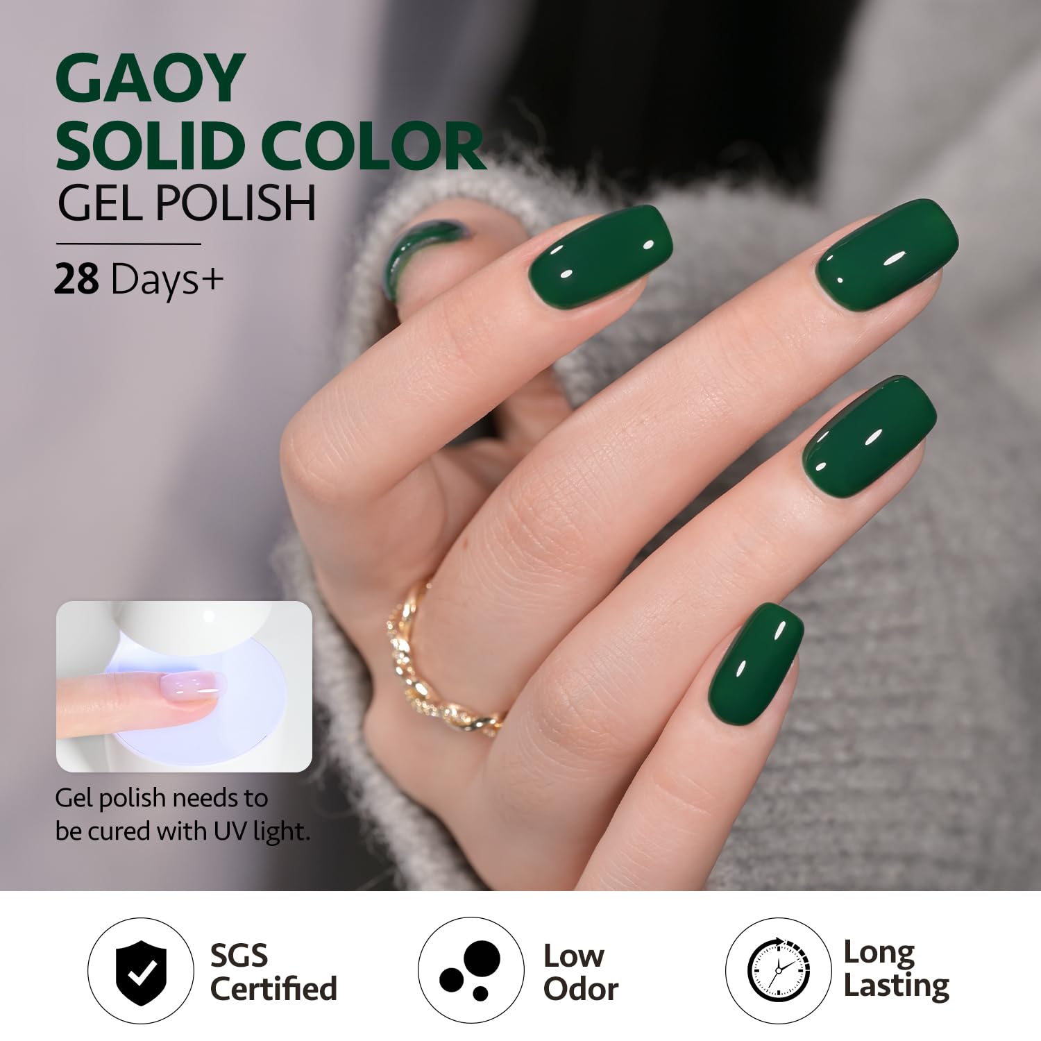 Foto 6 pulgar | Esmalte De Uñas En Gel Gaoy Green, 16 Ml, Soak Off Uv Light 2477 - Venta Internacional.