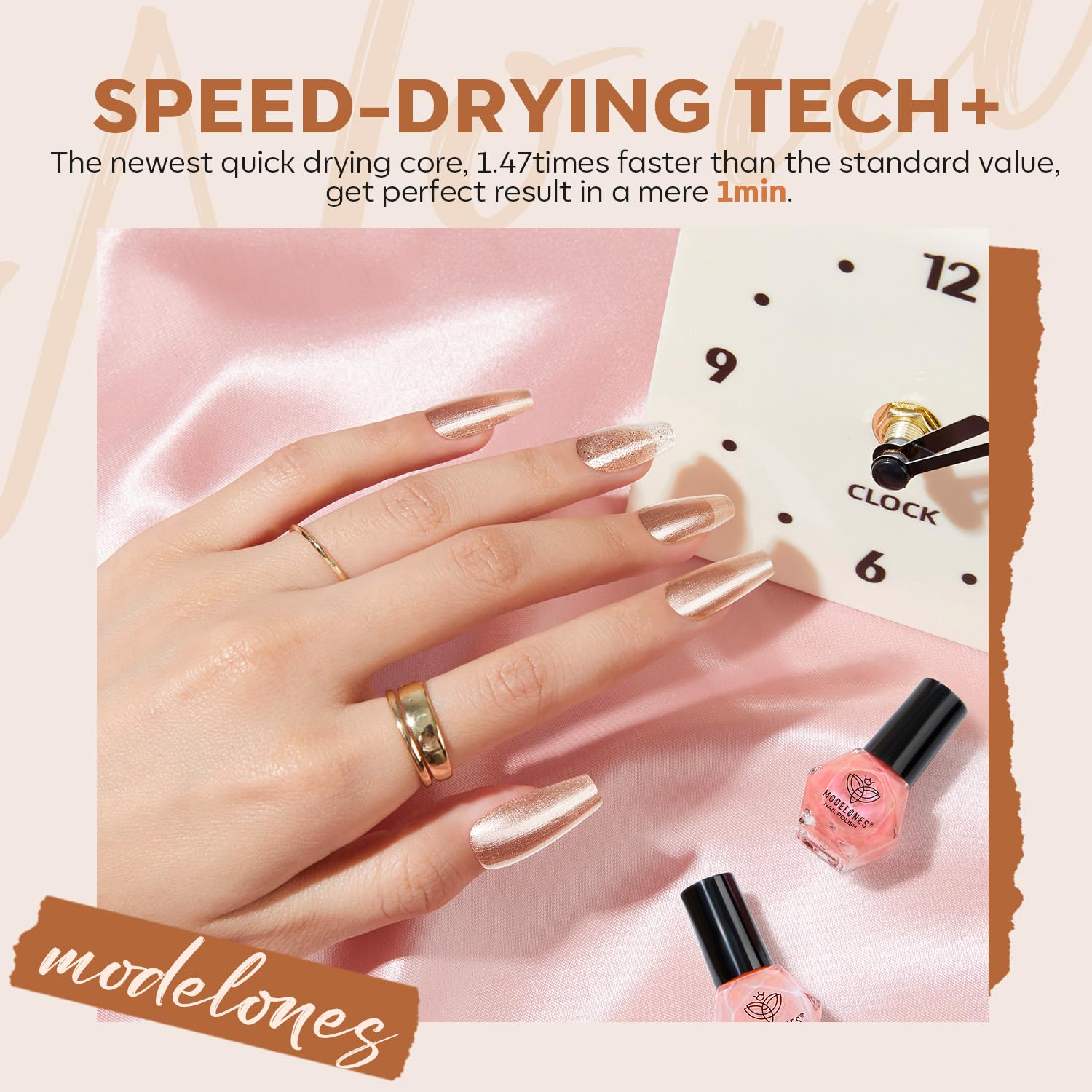 Foto 5 pulgar | Set De Esmaltes De Uñas Modelones, 6 Colores, Blanco Perla, Rosa Nude - Venta Internacional.