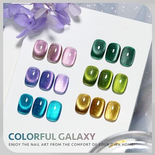 Foto 2 | Juego De Esmaltes De Uñas Gaoy Glitter Cat Eye Gel Con Imán, 7,3 Ml X 6 - Venta Internacional.
