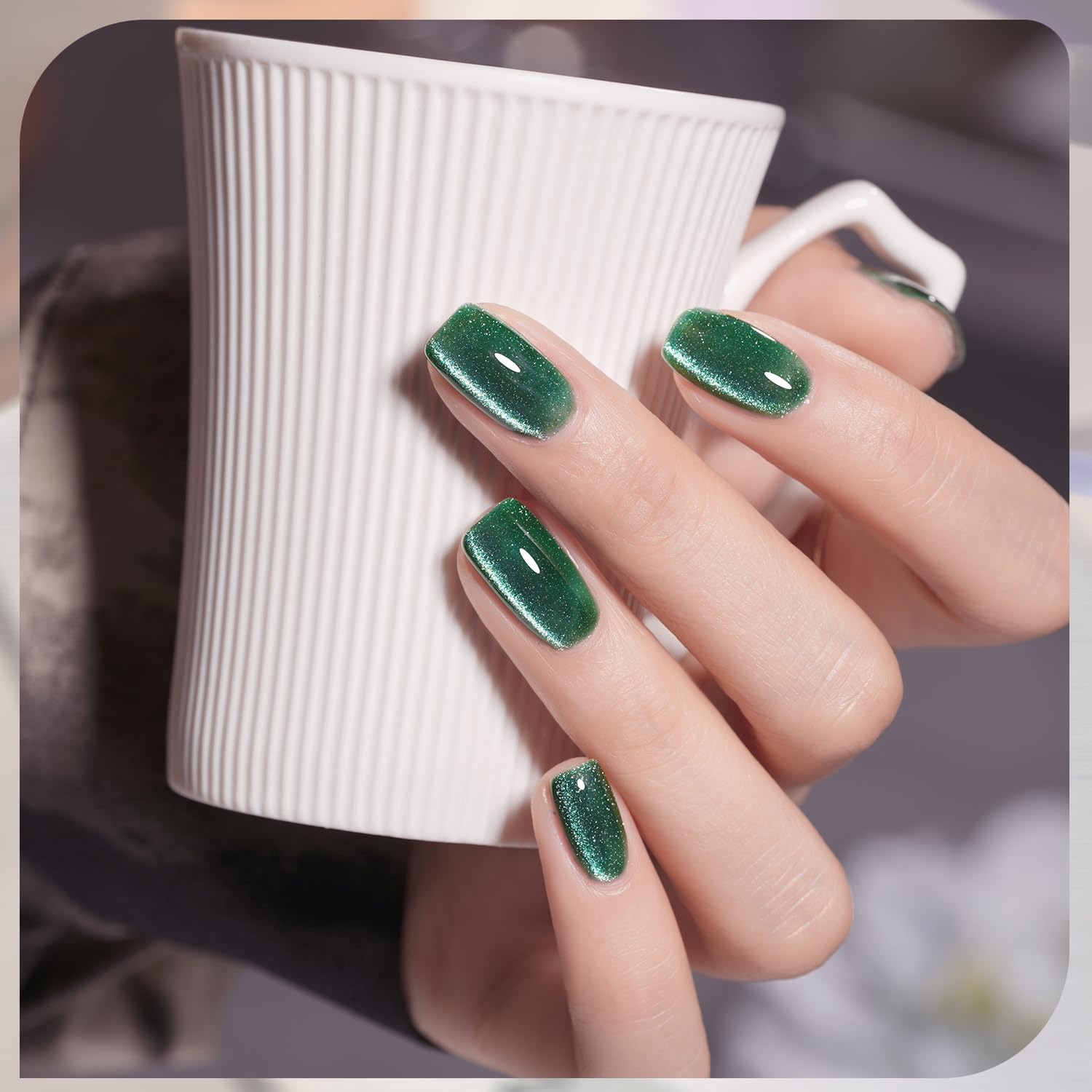 Foto 4 pulgar | Juego De Esmaltes De Uñas Gaoy Glitter Cat Eye Gel Con Imán, 7,3 Ml X 6 - Venta Internacional.