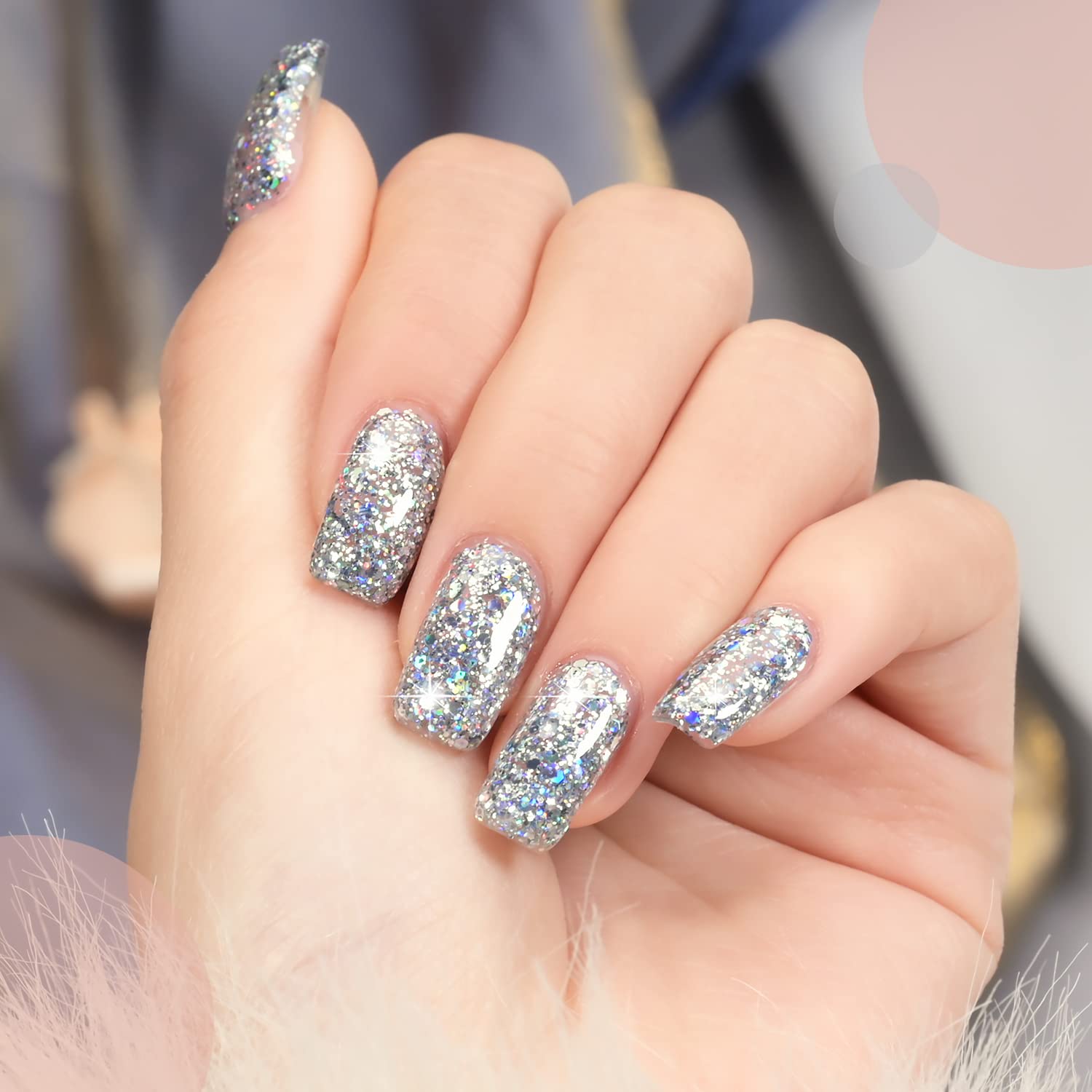 Foto 3 | Set De Esmaltes De Uñas En Gel Con Purpurina Gaoy, 6 Colores, 7,3 Ml, Uv Led - Venta Internacional.