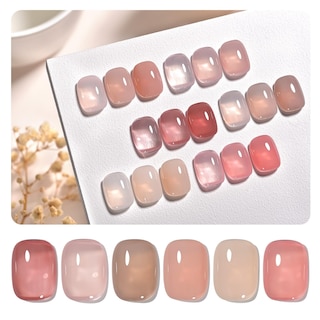 Foto 1 | Set De Esmaltes De Uñas Gaoy Jelly Gel Strawberry Milk, 6 Colores, 6,5 Ml - Venta Internacional.