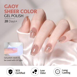 Foto 5 | Set De Esmaltes De Uñas Gaoy Jelly Gel Strawberry Milk, 6 Colores, 6,5 Ml - Venta Internacional.