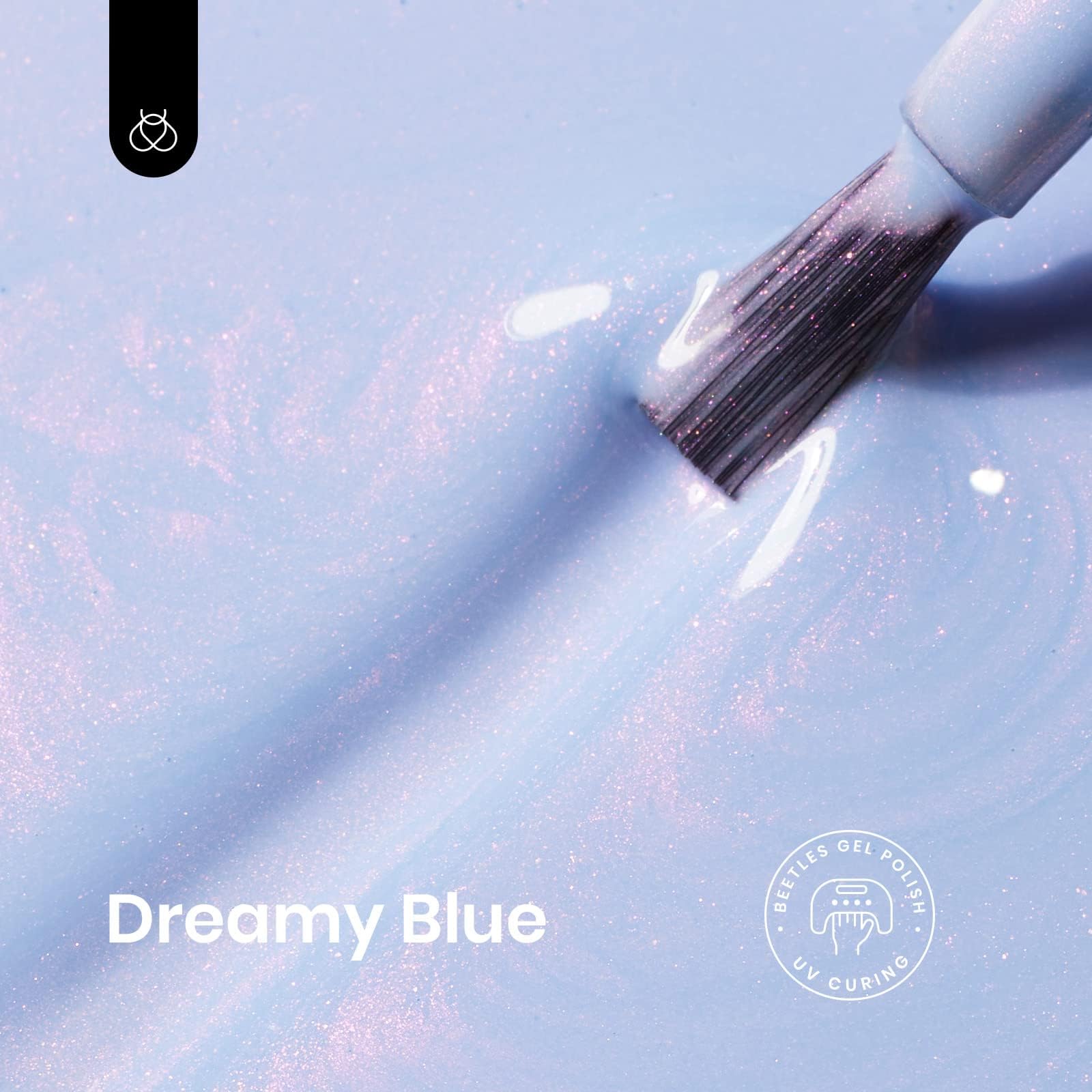 Foto 2 | Esmalte De Uñas En Gel Beetles Dreamy Blue Pastel Malva Lila, 15 Ml - Venta Internacional.