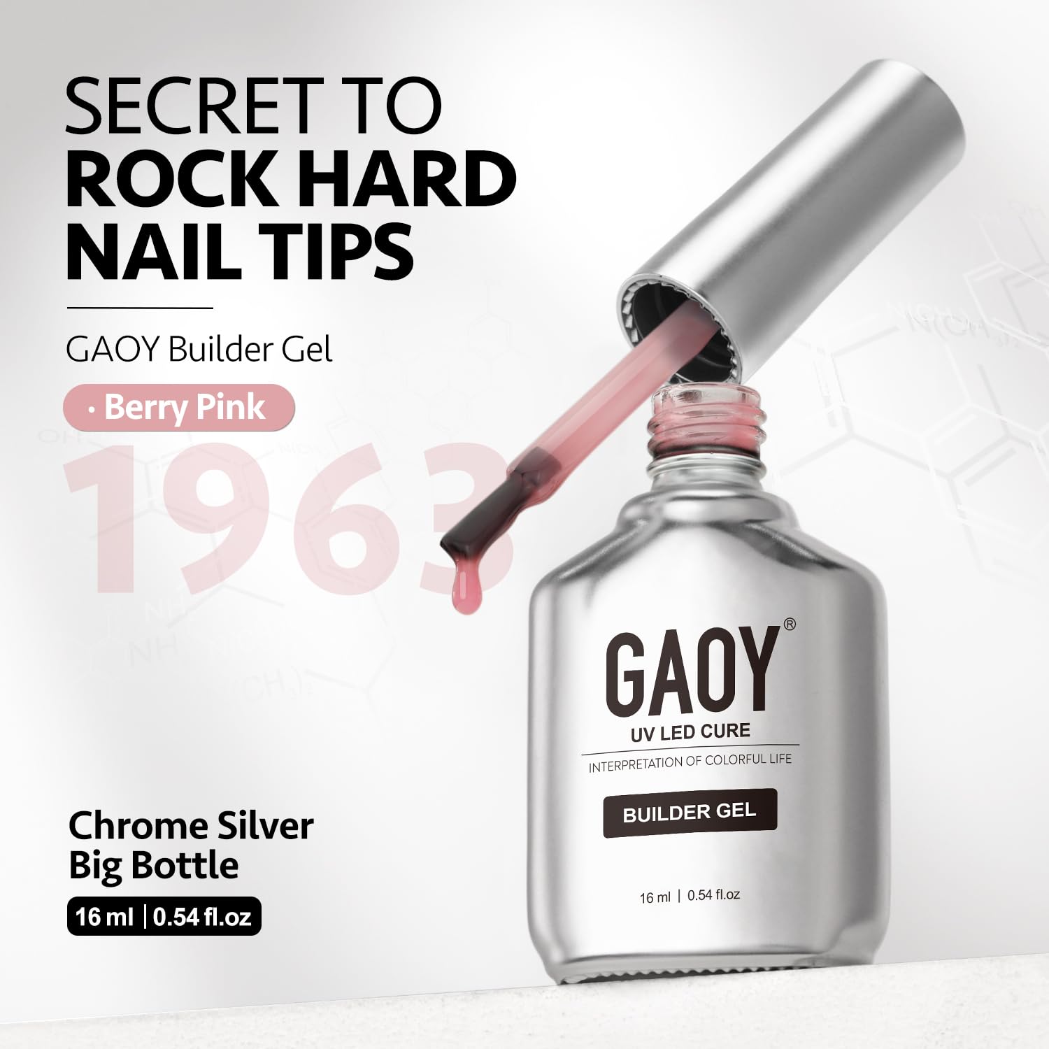 Foto 7 pulgar | Gel Constructor Para Uñas Gaoy, 16 Ml, Fortalecedor De Uñas 1963, Rosa - Venta Internacional.