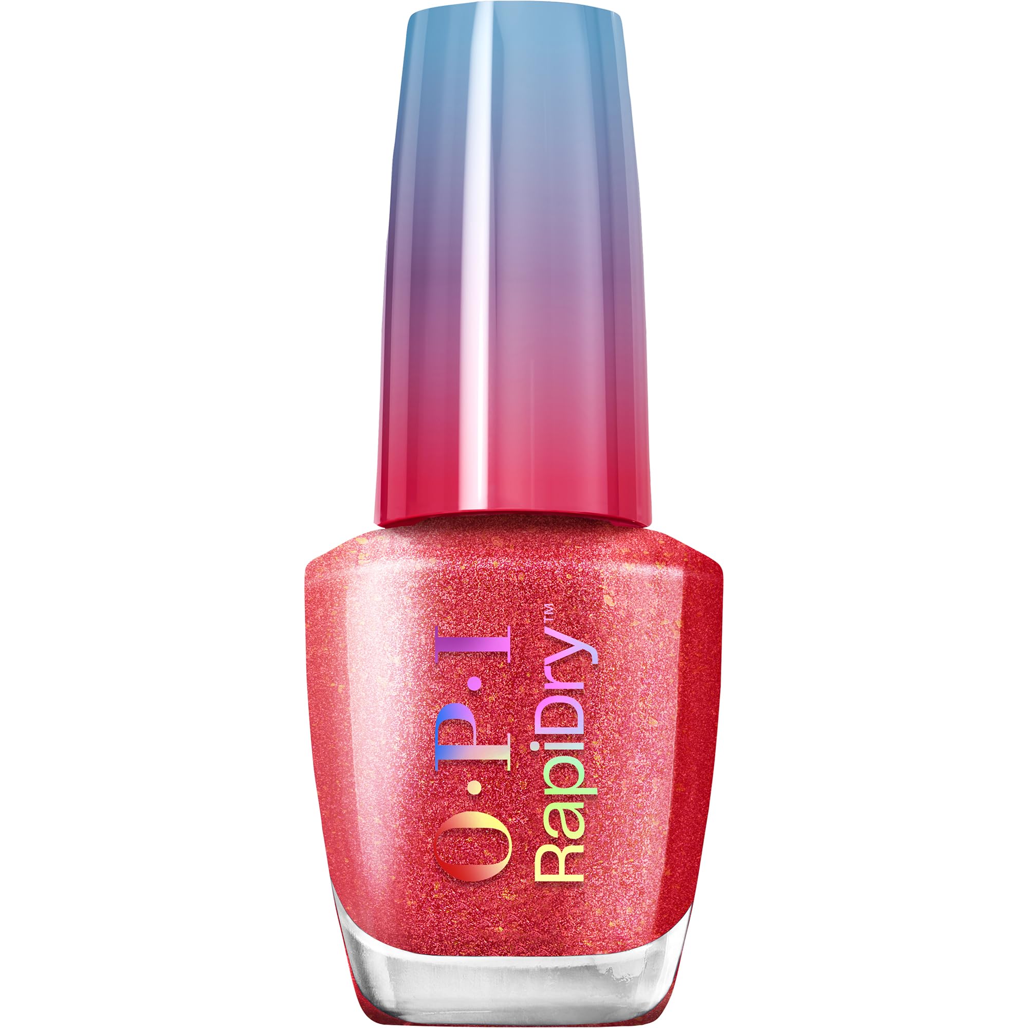 Esmalte De Uñas Opi Rapidry Fuego On-the-go Bright Red Shimmer - Venta Internacional.