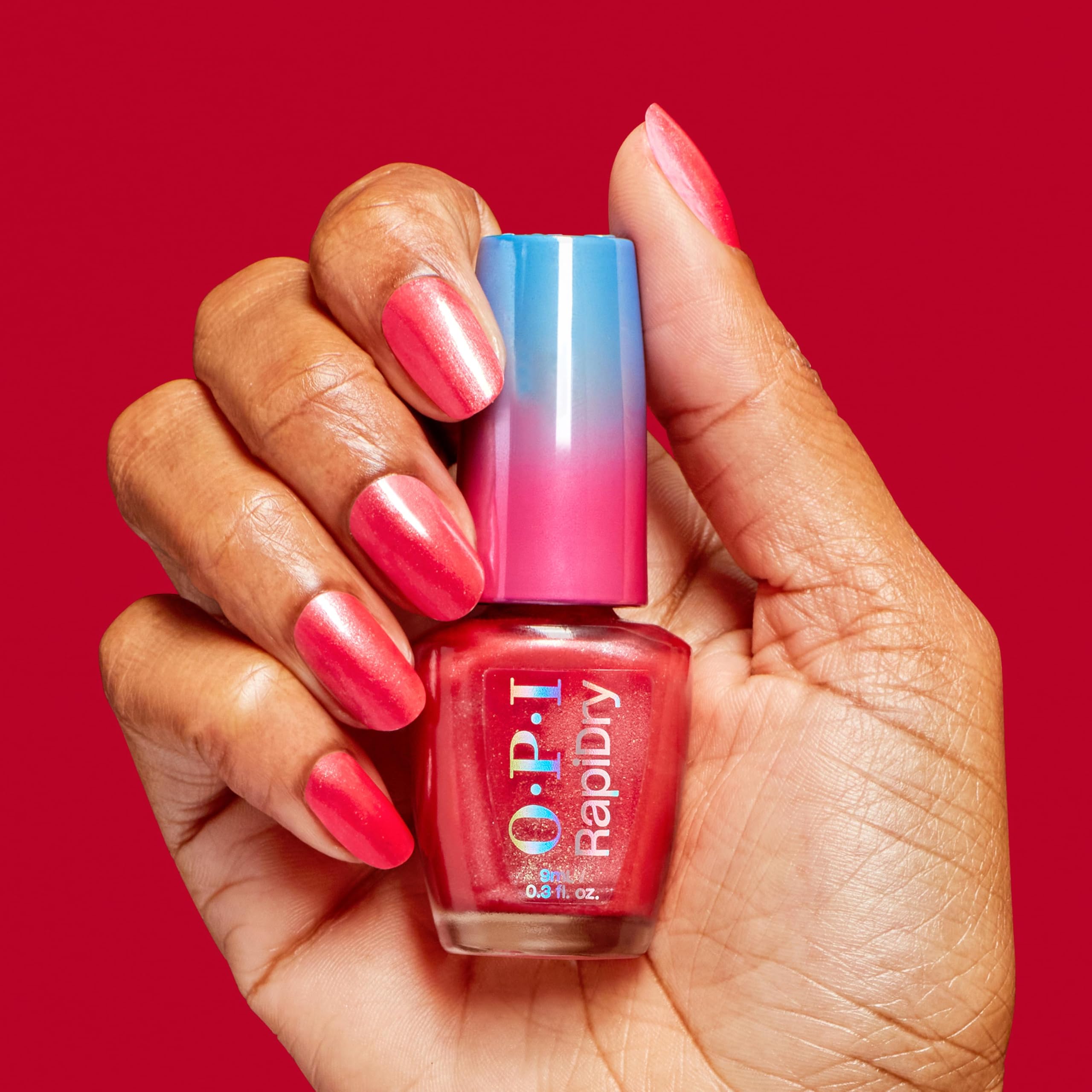 Foto 5 pulgar | Esmalte De Uñas Opi Rapidry Fuego On-the-go Bright Red Shimmer - Venta Internacional.