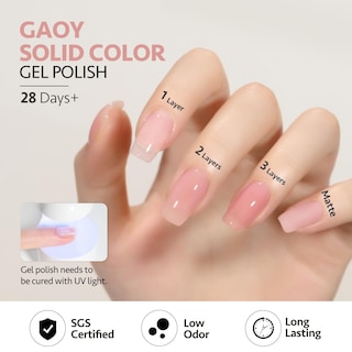 Foto 6 | Esmalte De Uñas En Gel Gaoy Sheer Pink Nude, 16 Ml, Uv Light Cure - Venta Internacional.