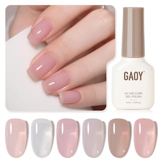 Foto 1 | Set De Esmaltes De Uñas En Gel Gaoy Jelly Nude Milky White 6 Colores - Venta Internacional.