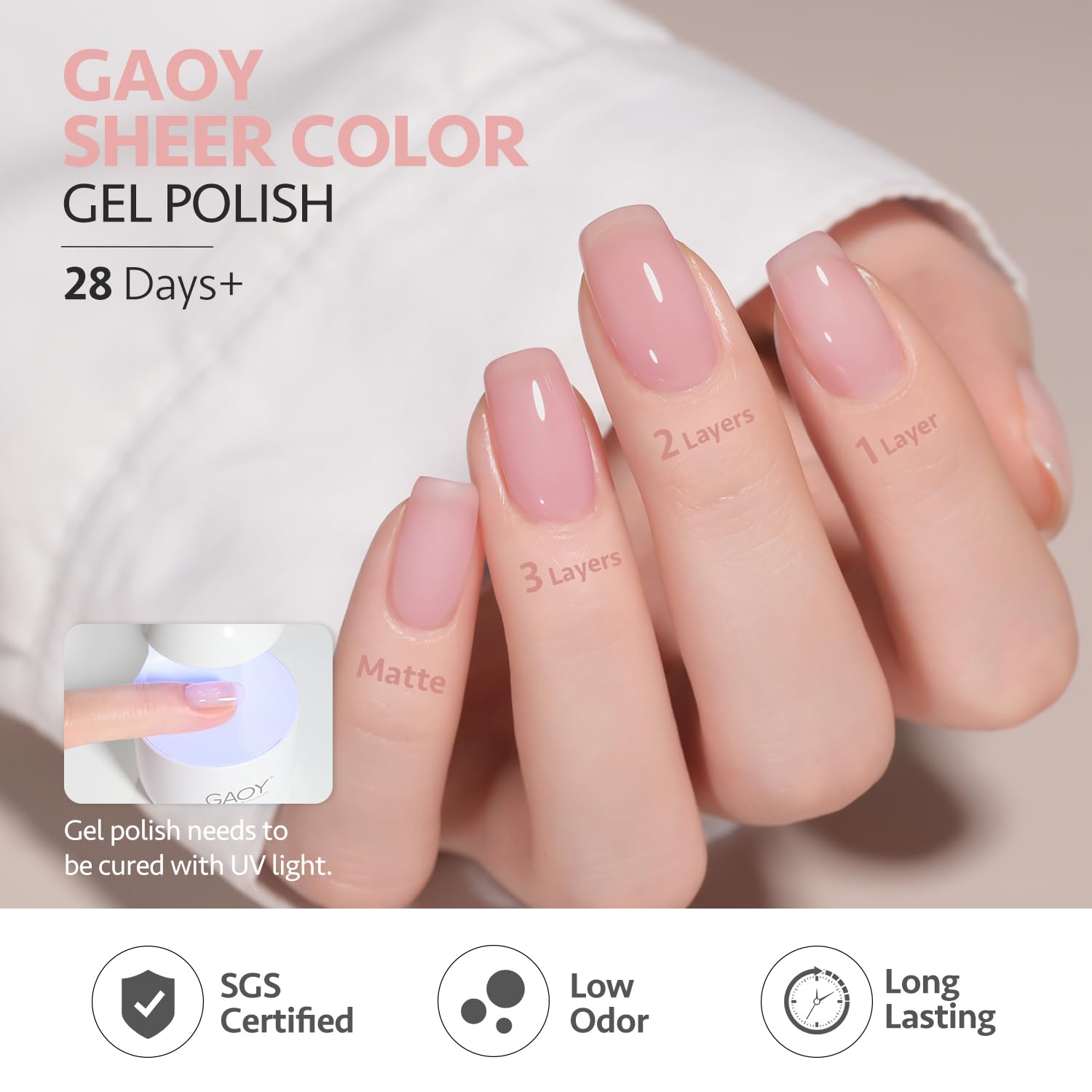 Foto 6 pulgar | Set De Esmaltes De Uñas En Gel Gaoy Jelly Nude Milky White 6 Colores - Venta Internacional.