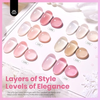 Foto 3 | Set De Esmaltes De Uñas En Gel Beetles Nude Pink, 6 Colores, Primavera - Venta Internacional.