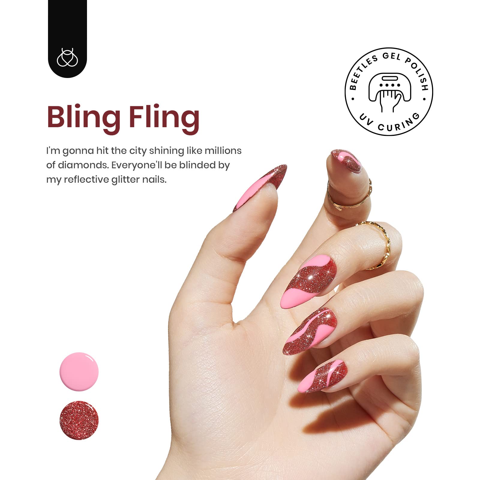 Foto 5 pulgar | Set De Esmaltes De Uñas En Gel Con Purpurina Reflectante Para Invierno, 6 Colores - Venta Internacional.
