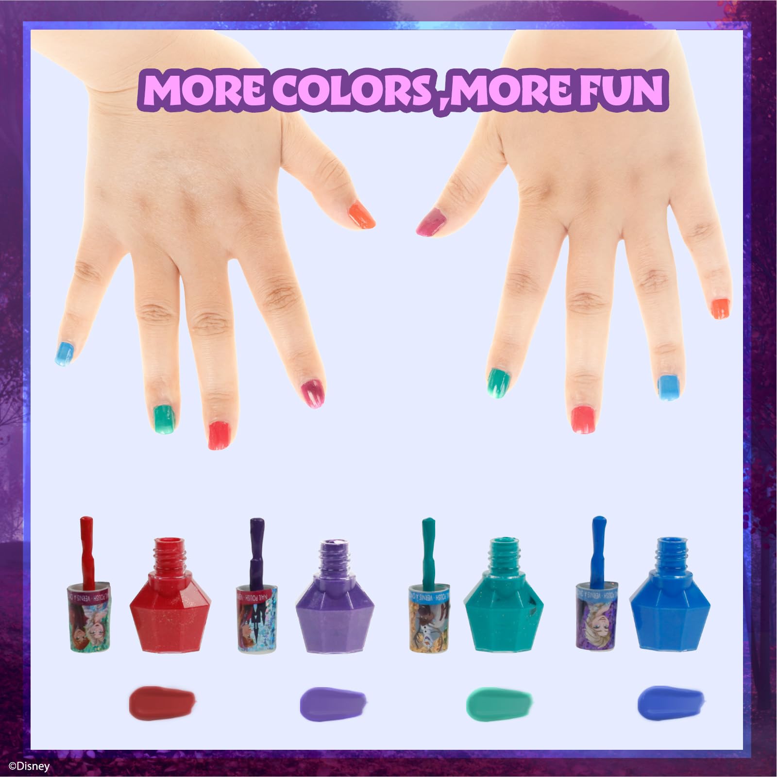 Foto 7 pulgar | Set De Esmaltes De Uñas Townley Girl Disney Frozen De 18 Piezas Para Niñas Mayores De 3 Años - Venta Internacional.