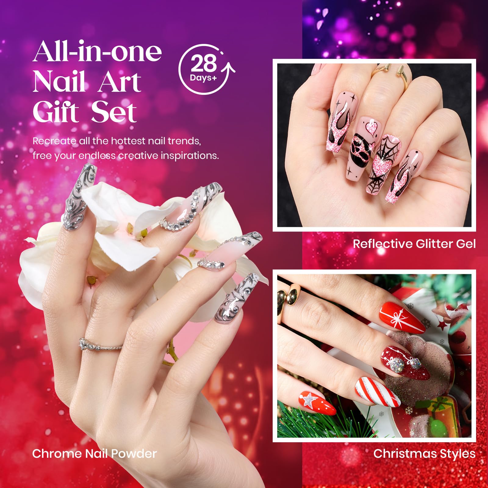 Foto 3 | Set De Esmaltes En Gel Nail Art Liner Beetles Holiday, 21 Colores - Venta Internacional.