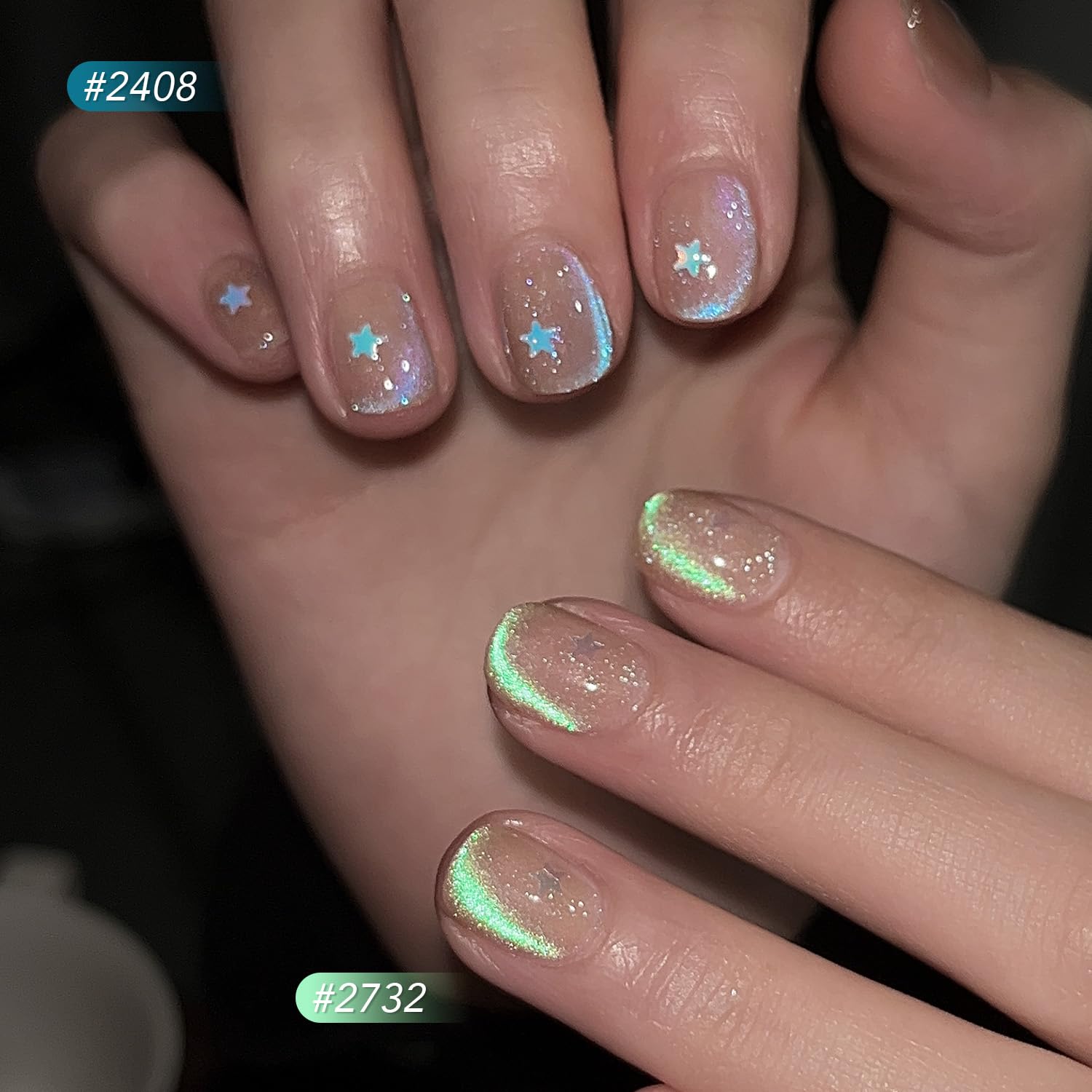 Foto 2 | Set De Esmaltes De Uñas Gaoy Cat Eye Gel Con Purpurina Azul Magnética - Venta Internacional.