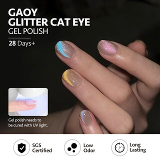 Foto 5 | Set De Esmaltes De Uñas Gaoy Cat Eye Gel Con Purpurina Azul Magnética - Venta Internacional.