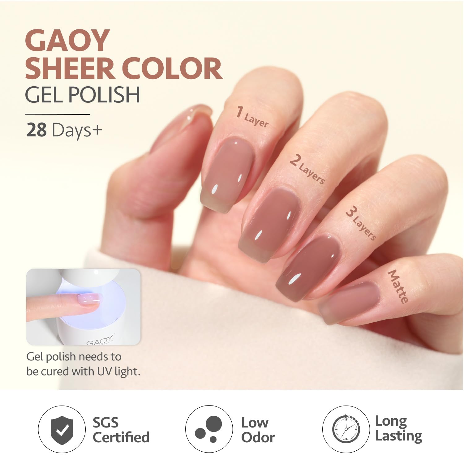 Foto 6 pulgar | Set De Esmaltes De Uñas En Gel Gaoy Jelly Pink Nude, 6 Colores, 7,3 Ml - Venta Internacional.