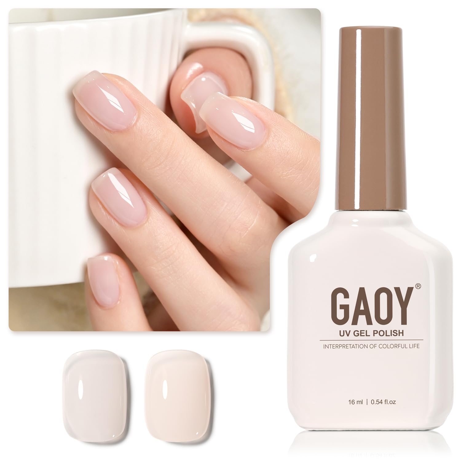 Foto 2 pulgar | Esmalte De Uñas Gaoy Nude Jelly Gel, 16 Ml, Translúcido - Venta Internacional.