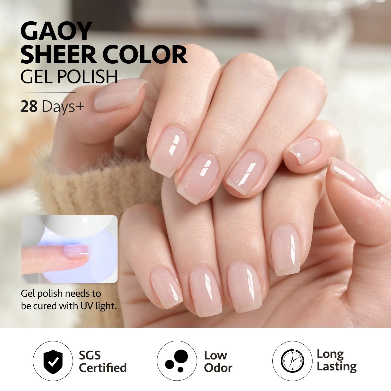 Foto 6 pulgar | Esmalte De Uñas Gaoy Nude Jelly Gel, 16 Ml, Translúcido - Venta Internacional.