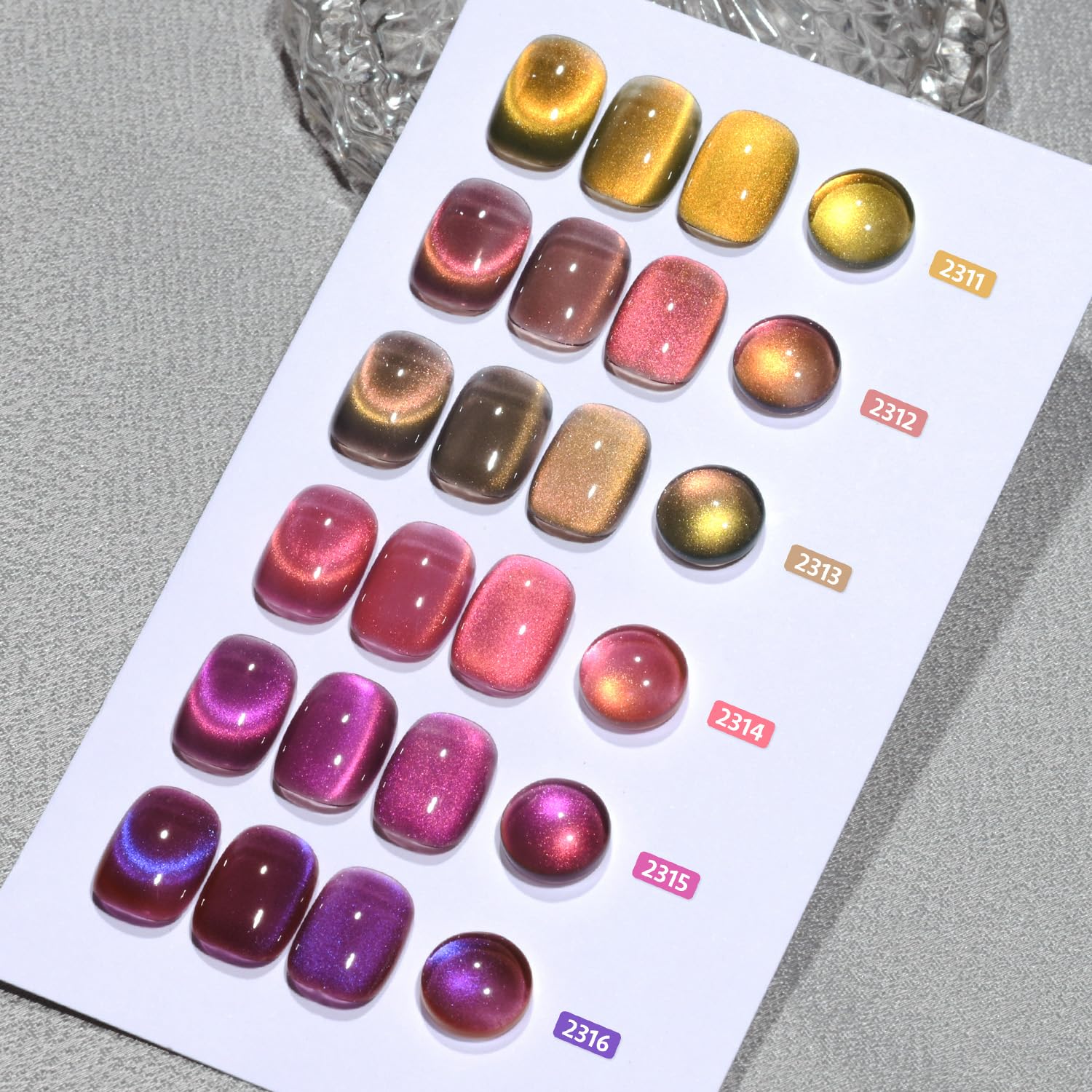 Foto 2 | Set De Esmaltes De Uñas Gaoy Polar Aurora Glitter Cat Eye Gel - Venta Internacional.