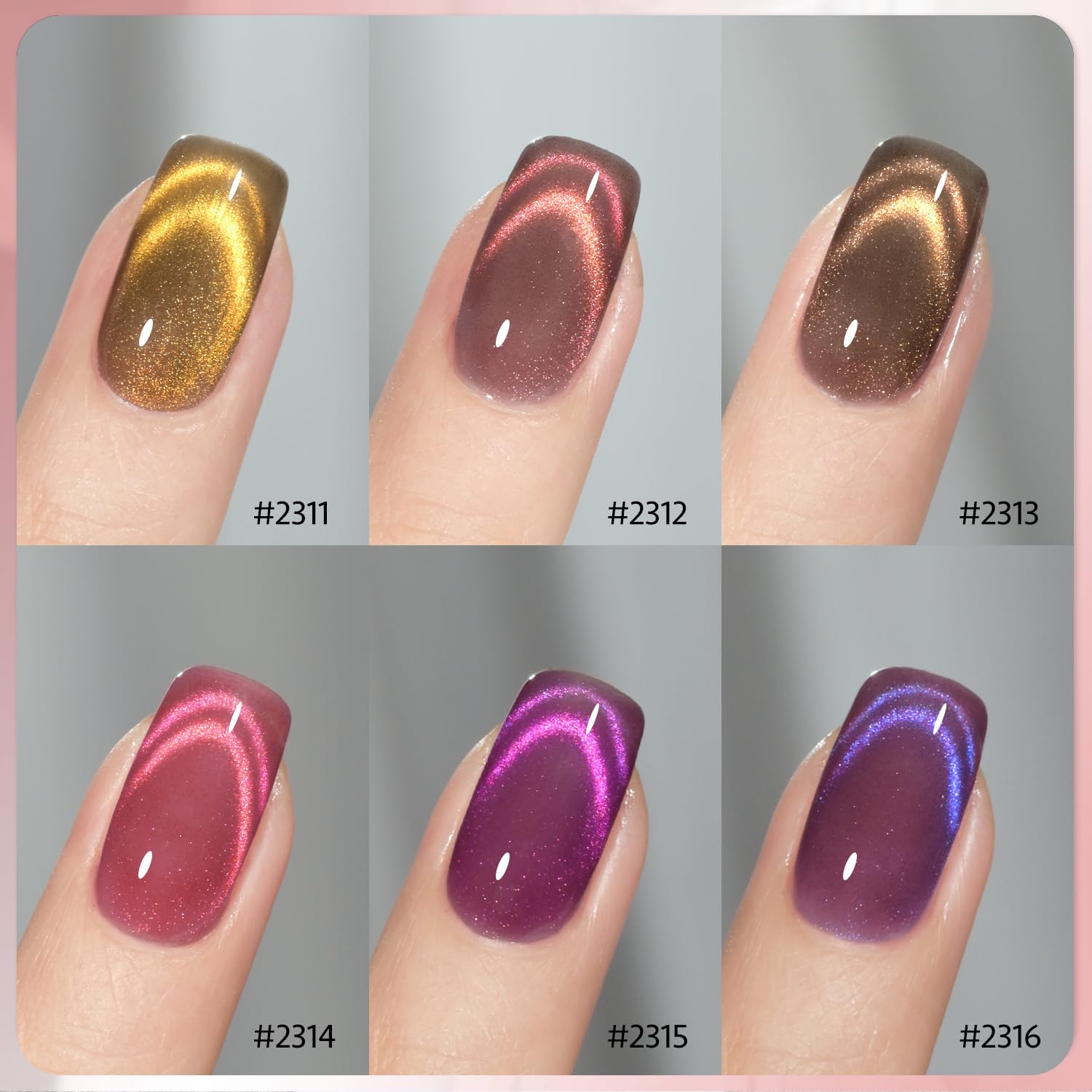 Foto 7 pulgar | Set De Esmaltes De Uñas Gaoy Polar Aurora Glitter Cat Eye Gel - Venta Internacional.