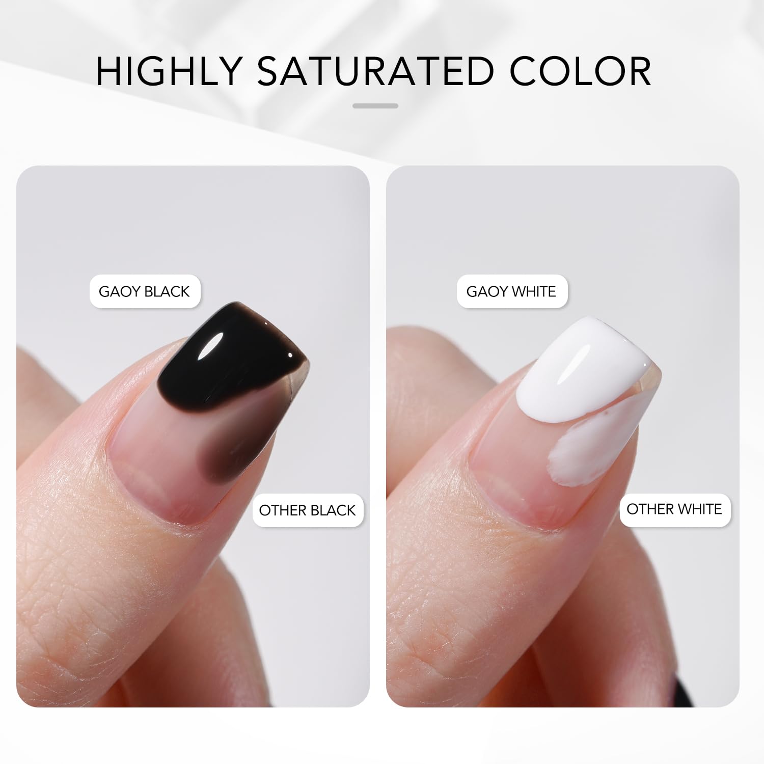 Foto 3 pulgar | Kit De Esmaltes De Uñas En Gel Gaoy, Blanco Y Negro, 16 Ml, Soak Off Uv - Venta Internacional.