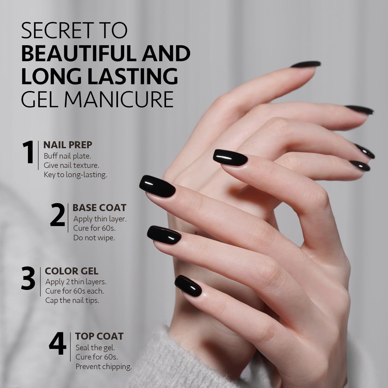 Foto 6 | Kit De Esmaltes De Uñas En Gel Gaoy, Blanco Y Negro, 16 Ml, Soak Off Uv - Venta Internacional.