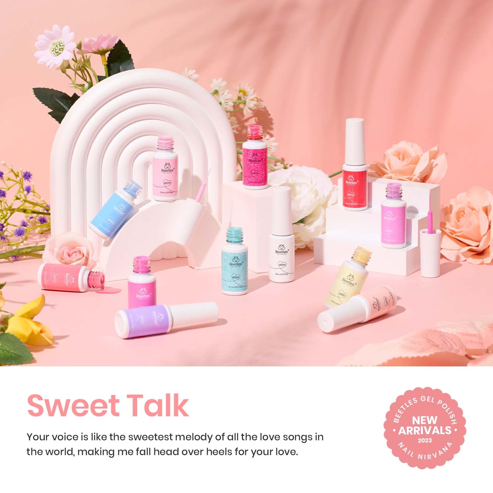 Foto 3 pulgar | Set De Esmaltes En Gel Nail Art Liner, 12 Colores, Beetles Sweet Talk - Venta Internacional.