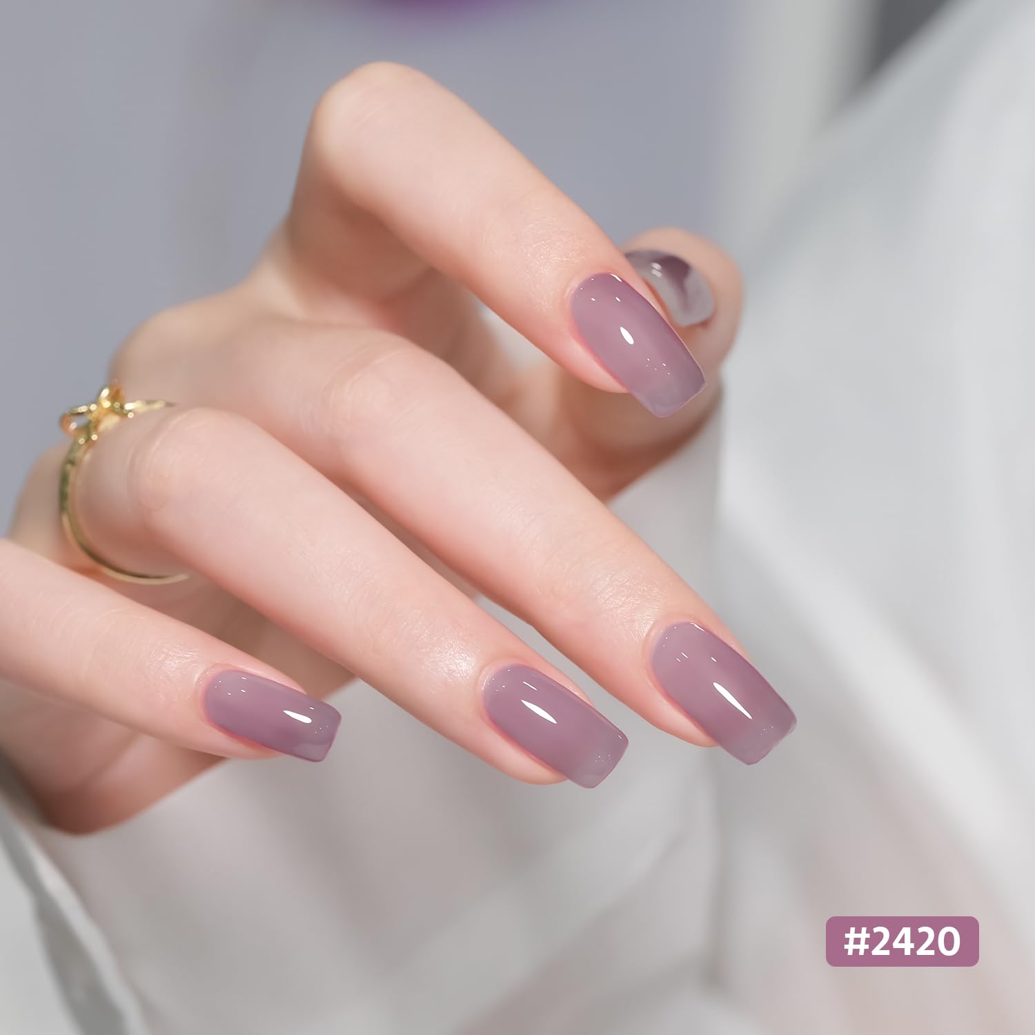 Foto 4 pulgar | Esmalte De Uñas En Gel Gaoy Mizzle Jelly, Blanco Lechoso, Azul, Gris Y Morado - Venta Internacional.