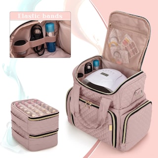 Foto 2 | Organizador De Esmaltes De Uñas Luxja Con Capacidad Para 48 Botellas Con Lámpara De Uñas - Venta Internacional.