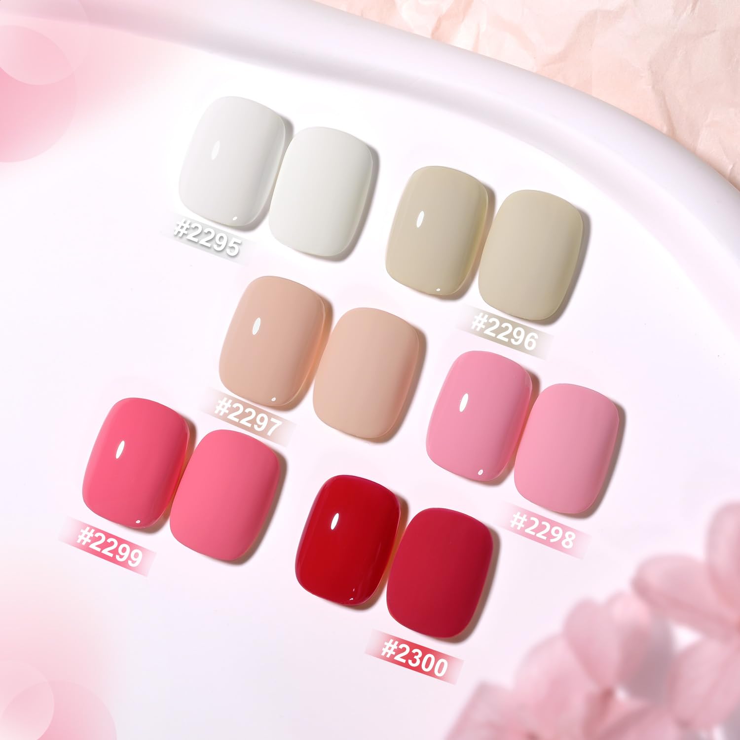 Foto 3 pulgar | Set De Esmaltes De Uñas En Gel Gaoy Rosa, Rojo Y Blanco, 6 Colores, 7,3 Ml - Venta Internacional.