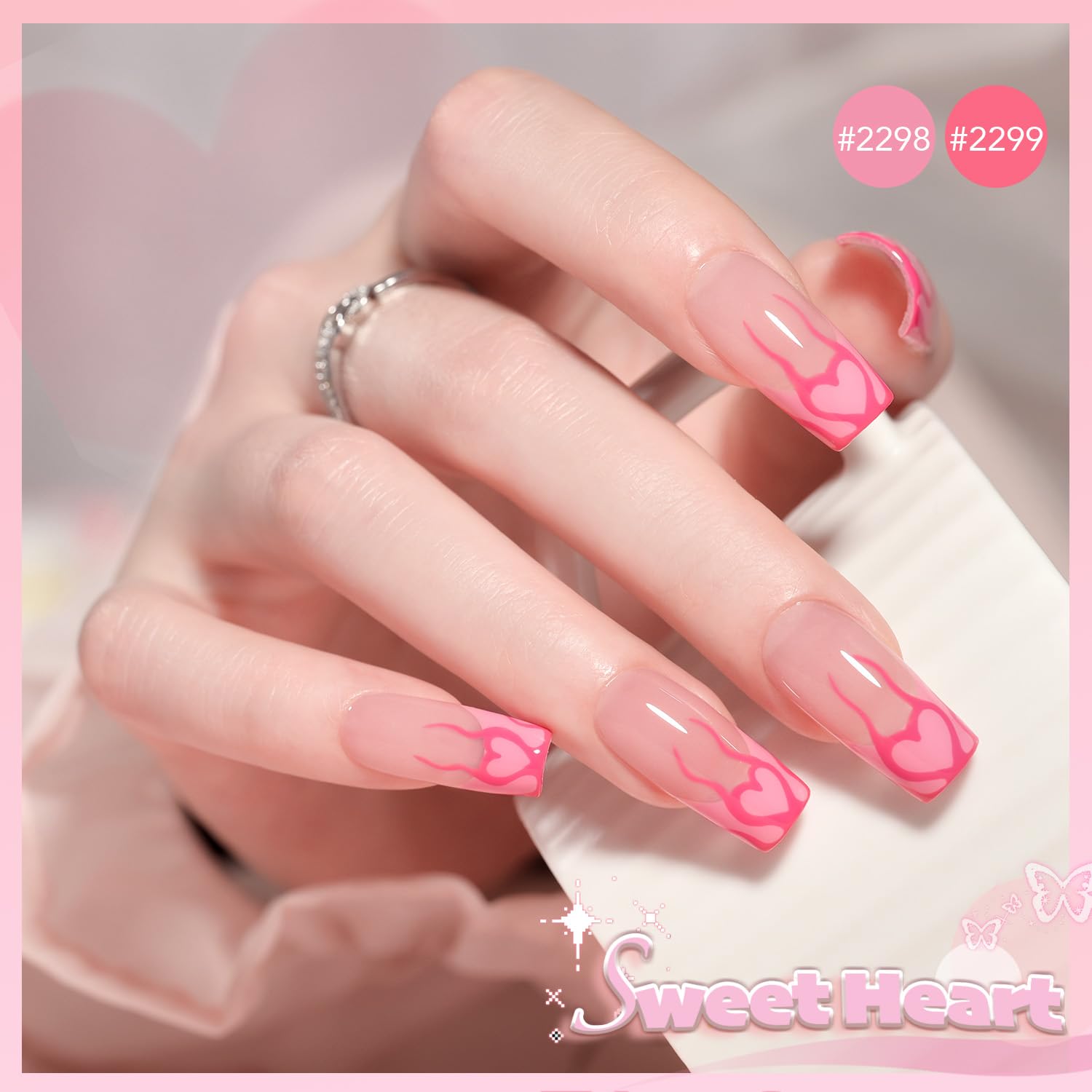 Foto 4 pulgar | Set De Esmaltes De Uñas En Gel Gaoy Rosa, Rojo Y Blanco, 6 Colores, 7,3 Ml - Venta Internacional.