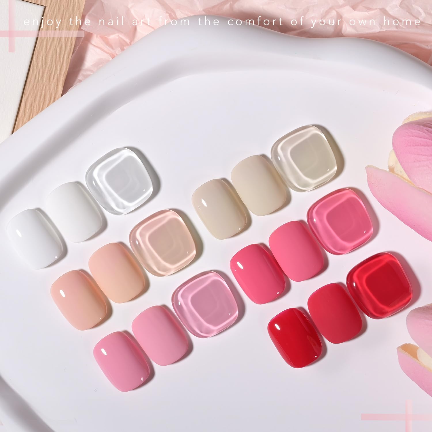 Foto 7 pulgar | Set De Esmaltes De Uñas En Gel Gaoy Rosa, Rojo Y Blanco, 6 Colores, 7,3 Ml - Venta Internacional.