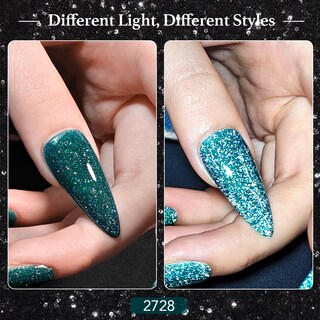 Foto 3 | Set De Esmaltes De Uñas Gaoy Reflective Glitter, 6 Colores, 7,3 Ml - Venta Internacional.